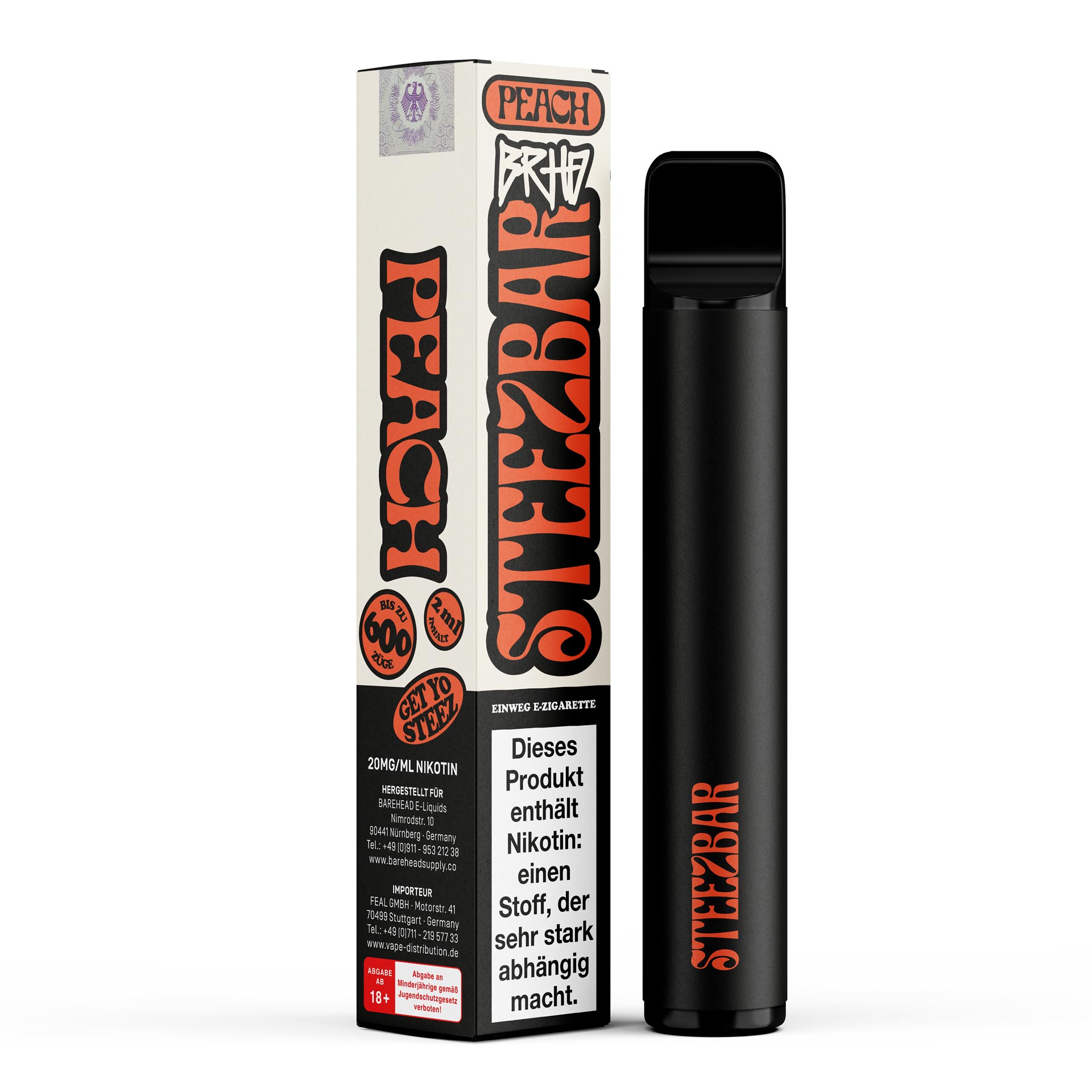 STEEZBAR™ DISPOSABLE VAPE - PEACH